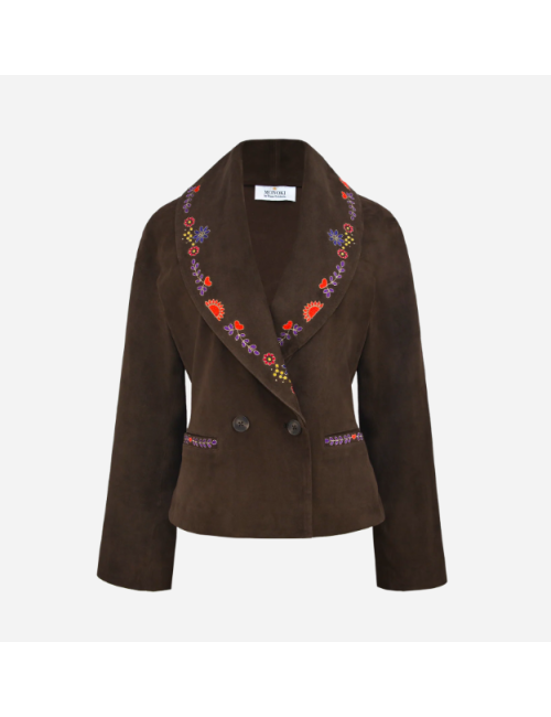 WILD BAR SUEDE JACKET DARK BROWN