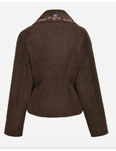 WILD BAR SUEDE JACKET DARK BROWN
