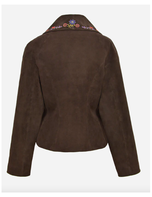 WILD BAR SUEDE JACKET DARK BROWN