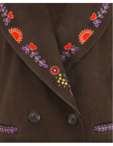 WILD BAR SUEDE JACKET DARK BROWN