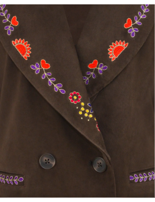 WILD BAR SUEDE JACKET DARK BROWN