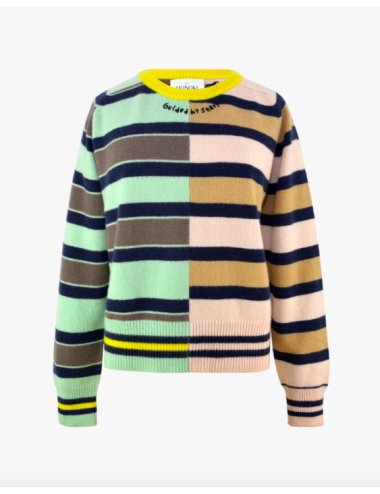 DECALE SWEATER - MINT/ PINK