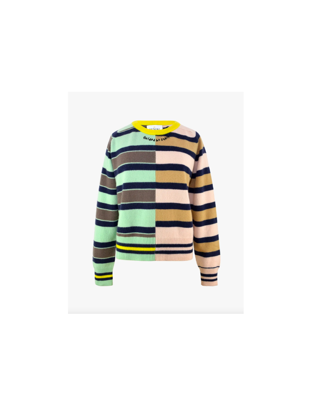 DECALE SWEATER - MINT/ PINK