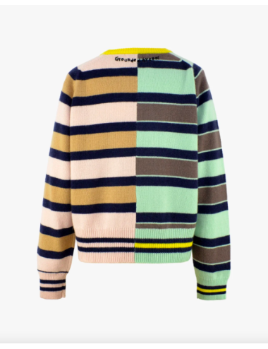 DECALE SWEATER - MINT/ PINK