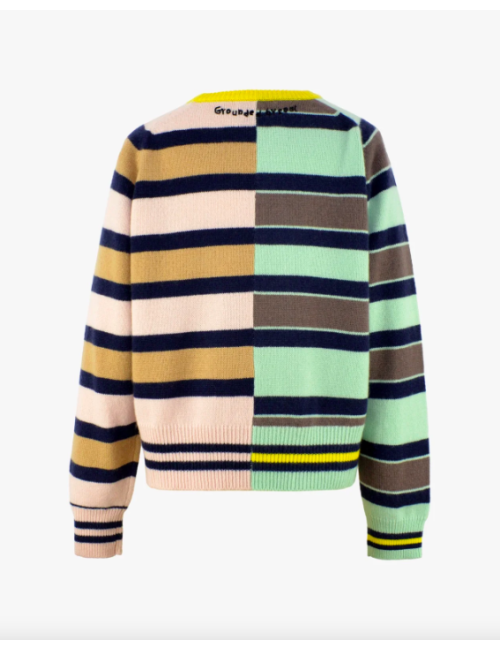 DECALE SWEATER - MINT/ PINK