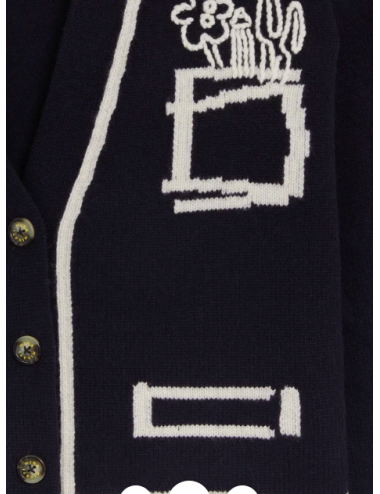 INTERSIA TROMPE L'OEIL CARDIGAN