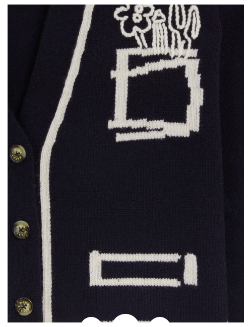 INTERSIA TROMPE L'OEIL CARDIGAN