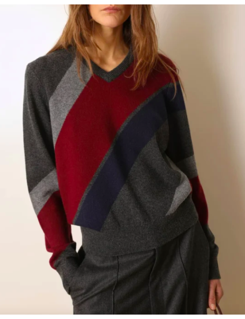 CYAN GREY/BURGUNDY/NAVY
