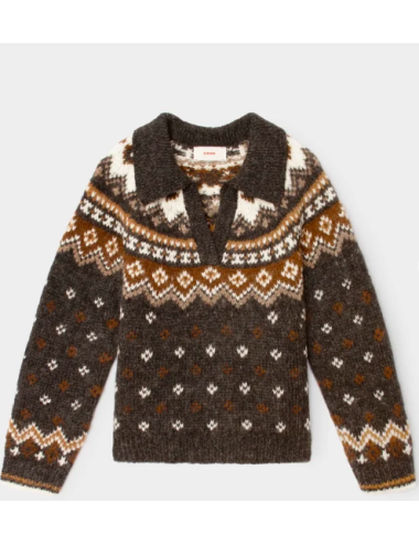 WHISTLER SWEATER CREME CARAMELCardigan en mélange d'alpaga et laine extra-fin Côl chale 55% ALPAGA 24% POLYAMIDE 21% LAINE