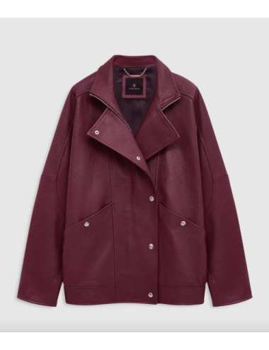 SANDY JACKET BURGUNDY LEATHER