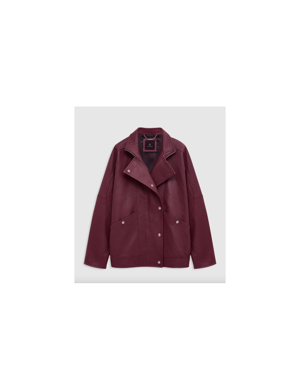 SANDY JACKET BURGUNDY LEATHER