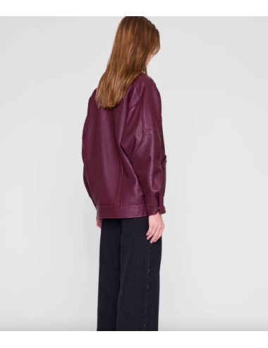 SANDY JACKET BURGUNDY LEATHER