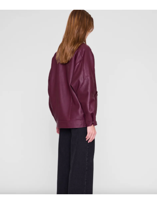 SANDY JACKET BURGUNDY LEATHER