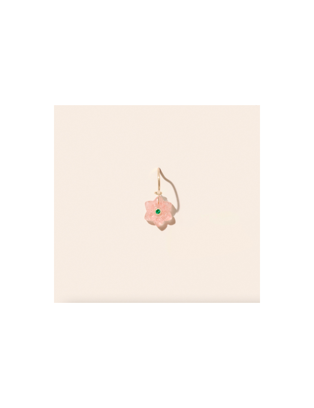 IDA BOUCLE D'OREILLE STRAWBERRY QUARTZ