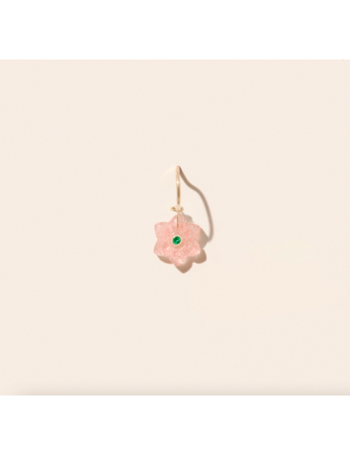 IDA BOUCLE D'OREILLE STRAWBERRY QUARTZ