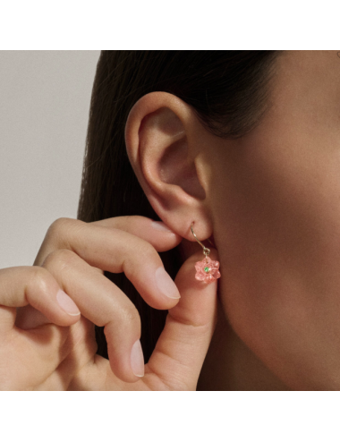 IDA BOUCLE D'OREILLE STRAWBERRY QUARTZ
