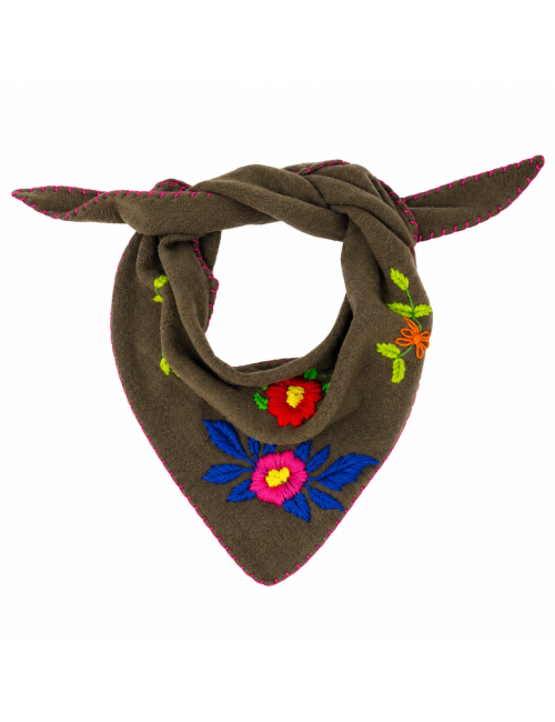 AMAL SCARF MARRON